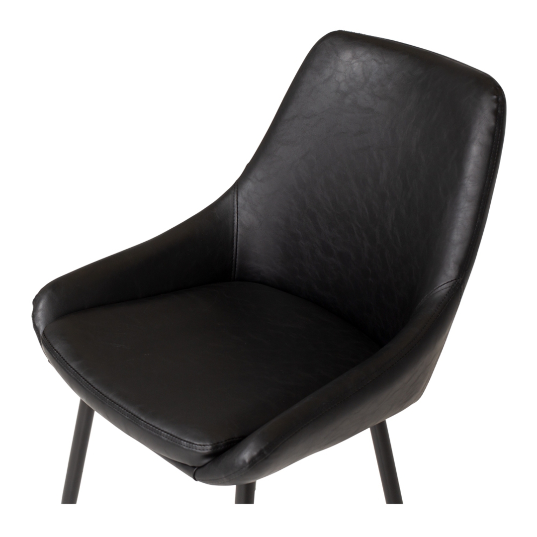 Bari Dining Chair Black PU image 4